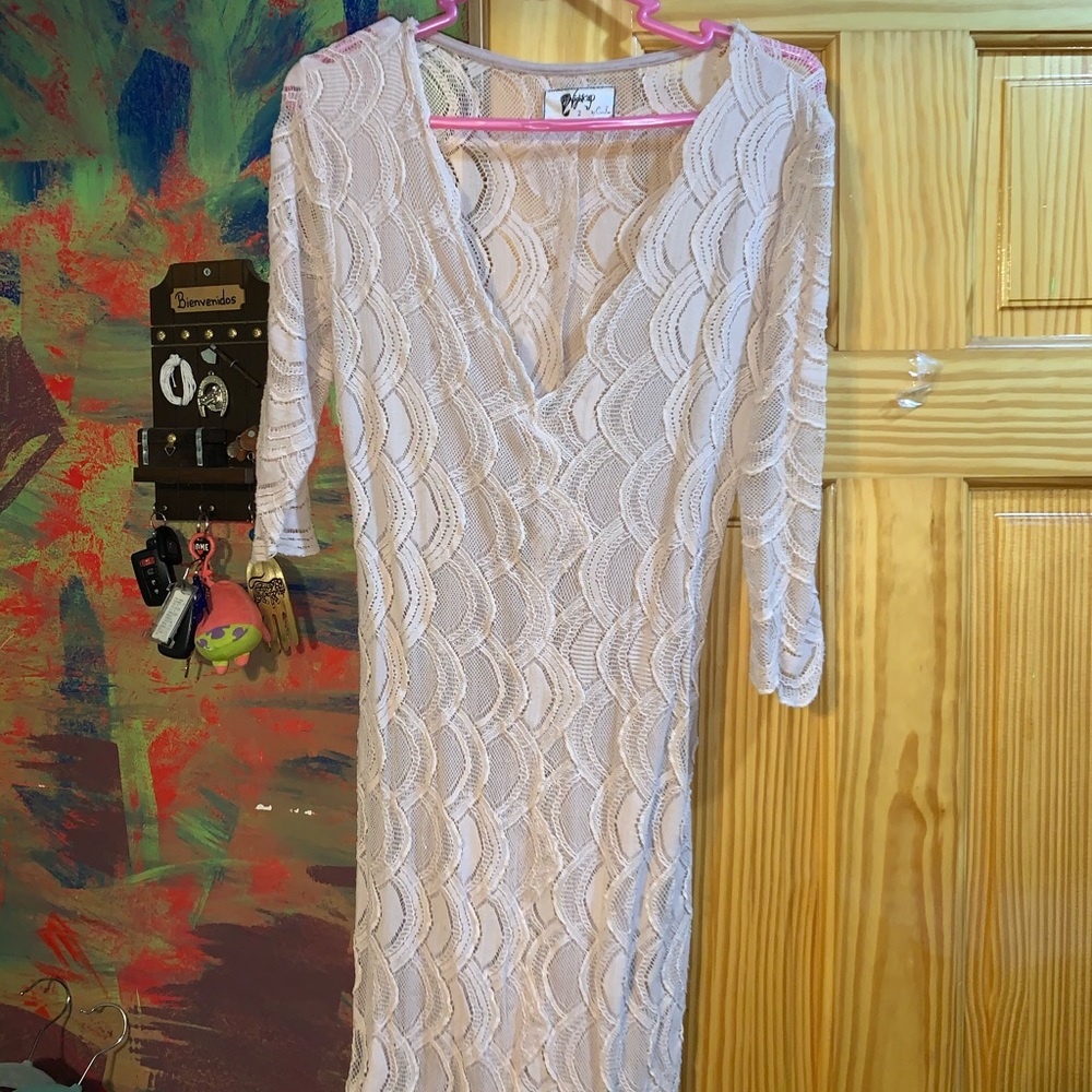Light pink long sleeve dress